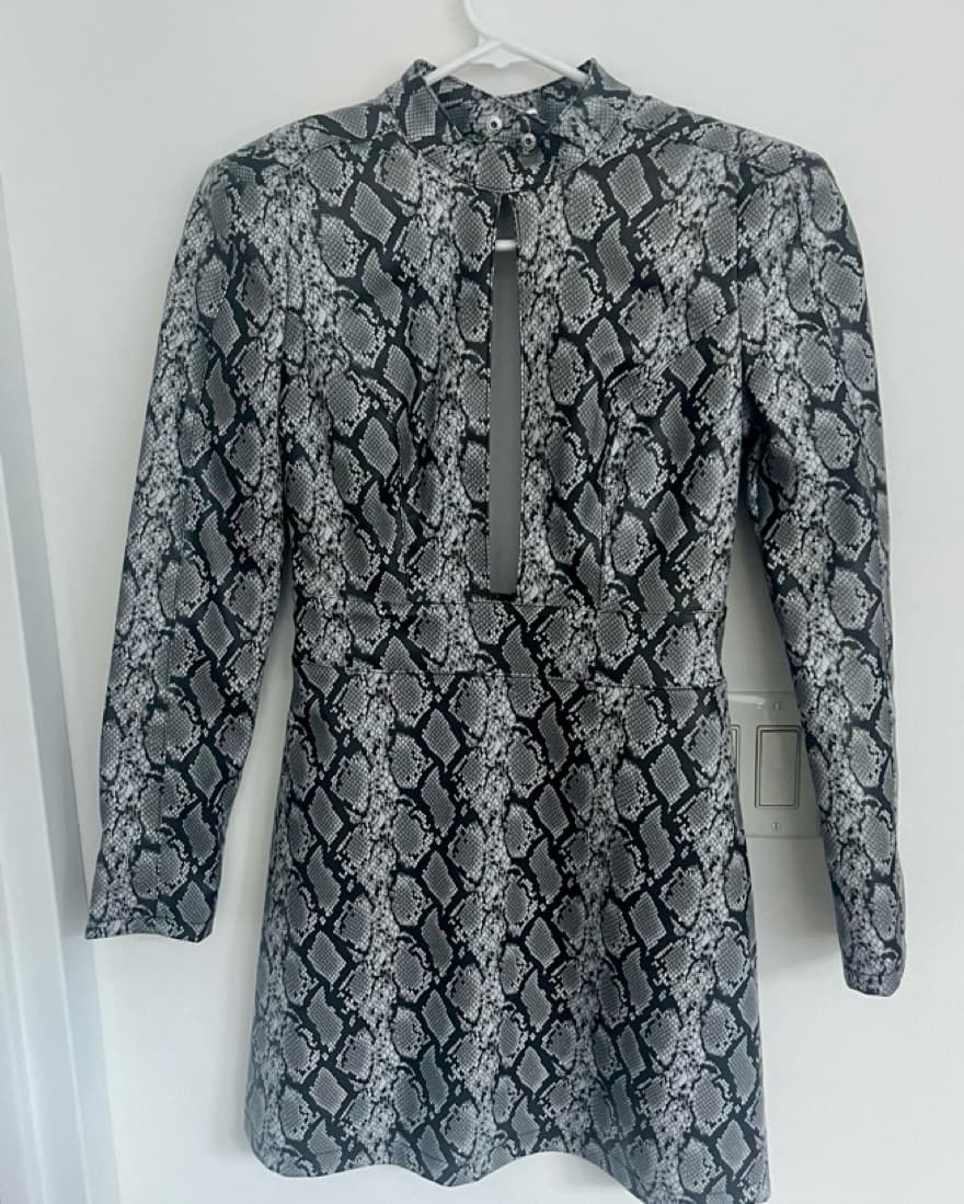 Snake Print Mini Dress - Image 1