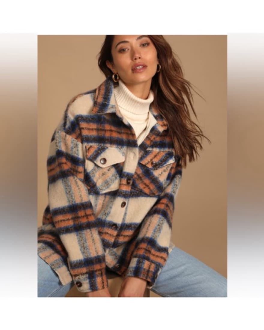 Lulus Plaid Shacket - Image 1