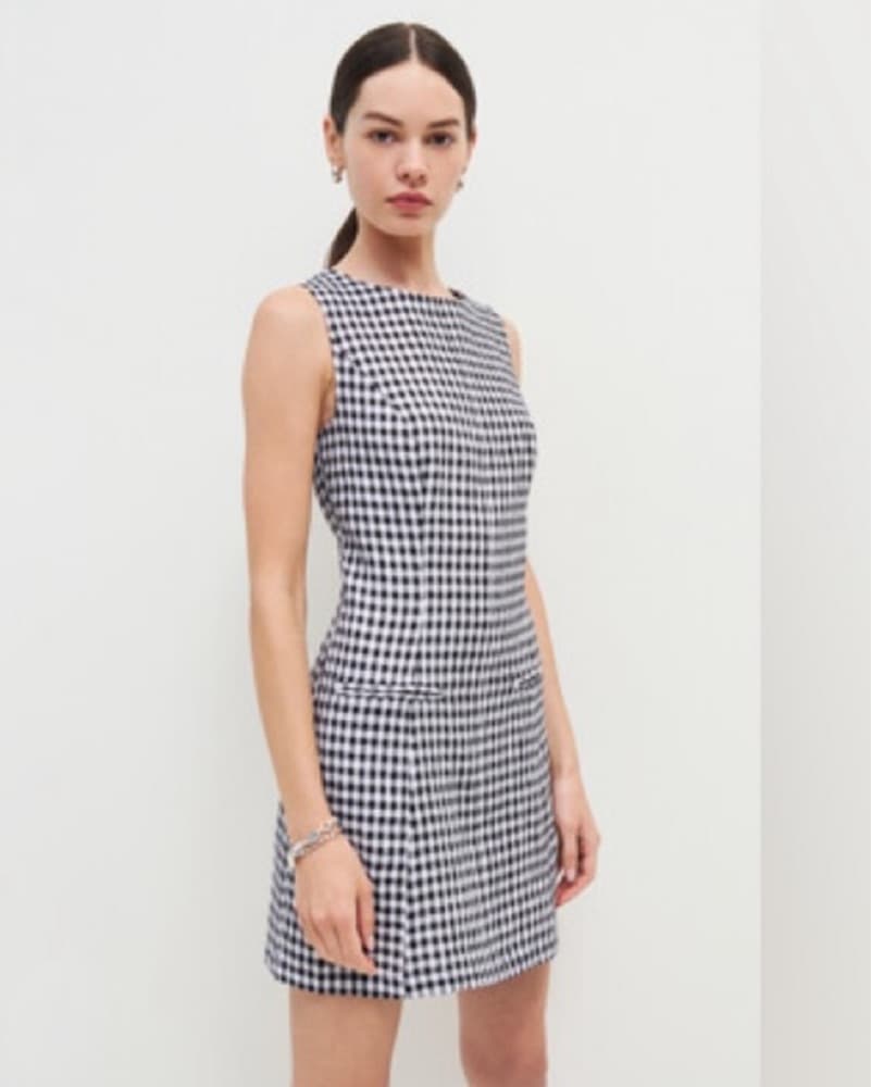 Reformation Blue And White Check Dress - Image 1