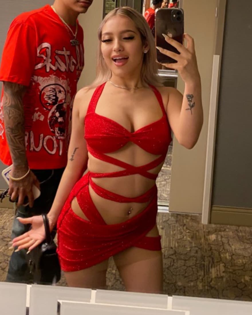 Sparkly Red Wrap Around Dress  - Image 2