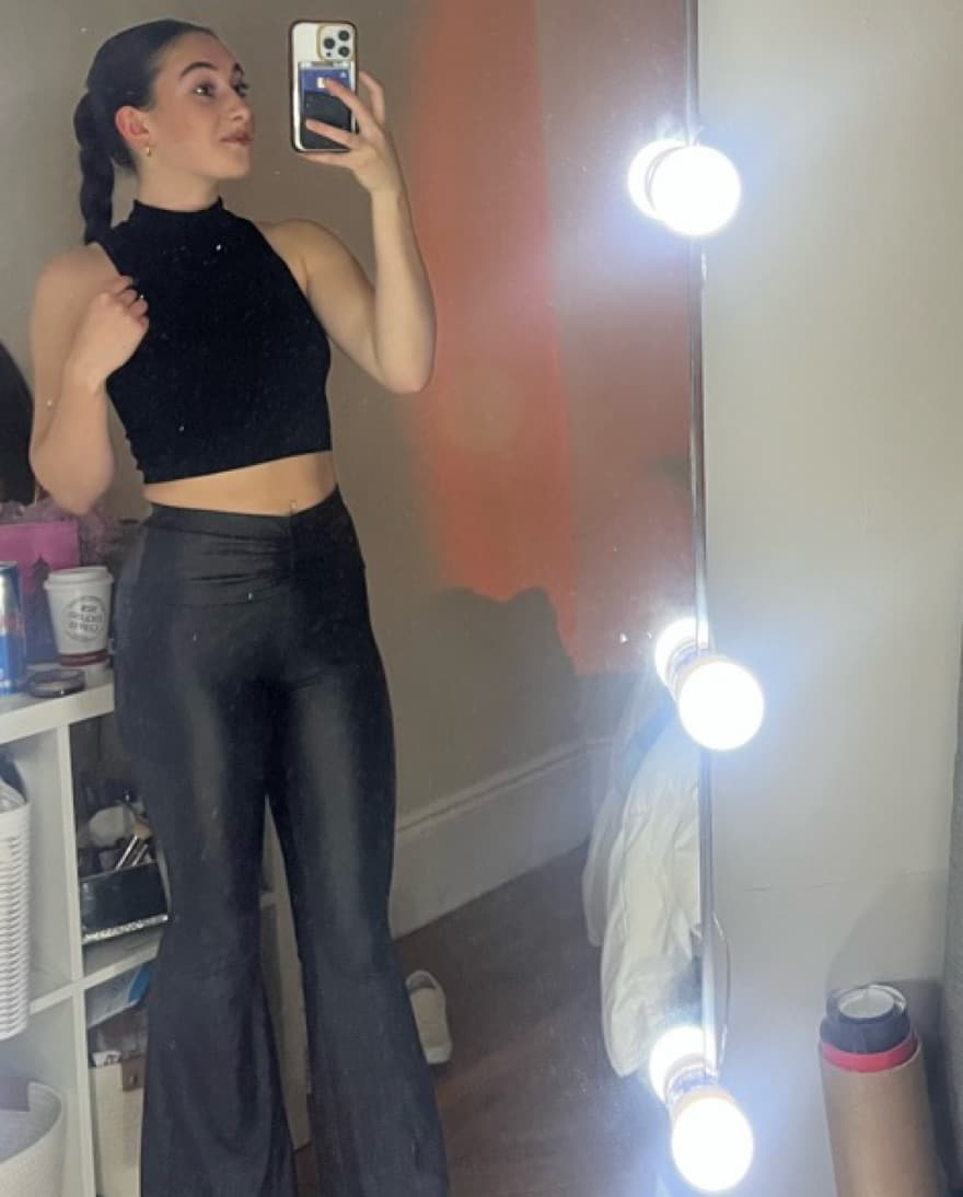 Flare Leather Pants  - Image 1