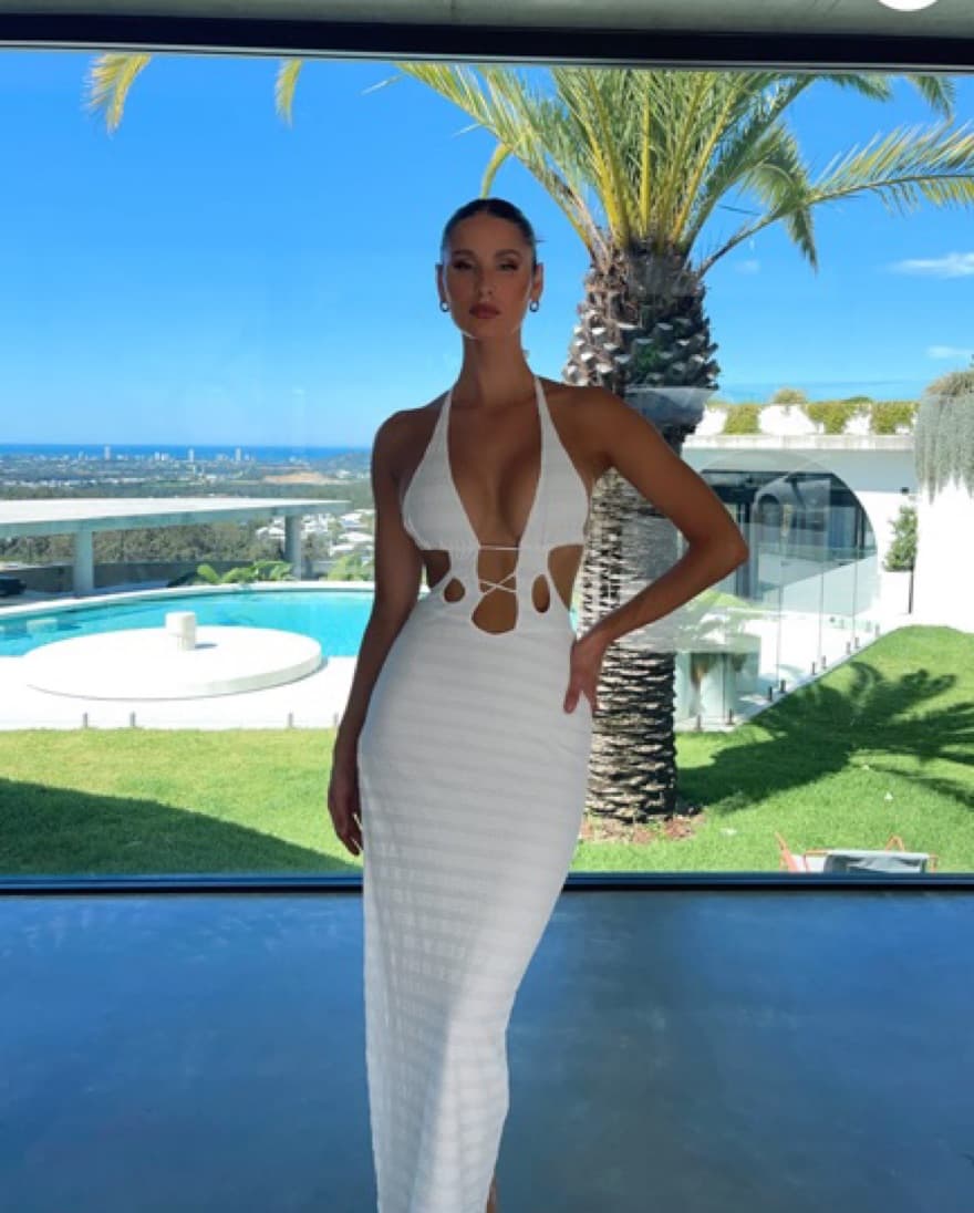 White Strappy Maxi Dress - Image 1
