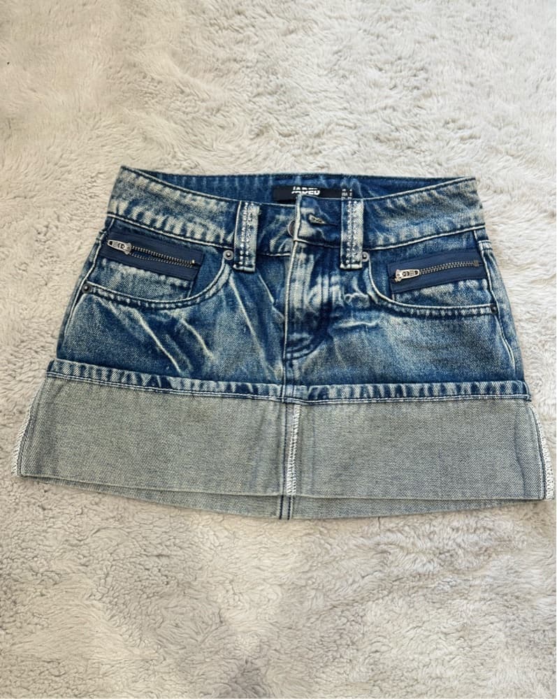Jaded London Denim Mini Skirt - Image 1