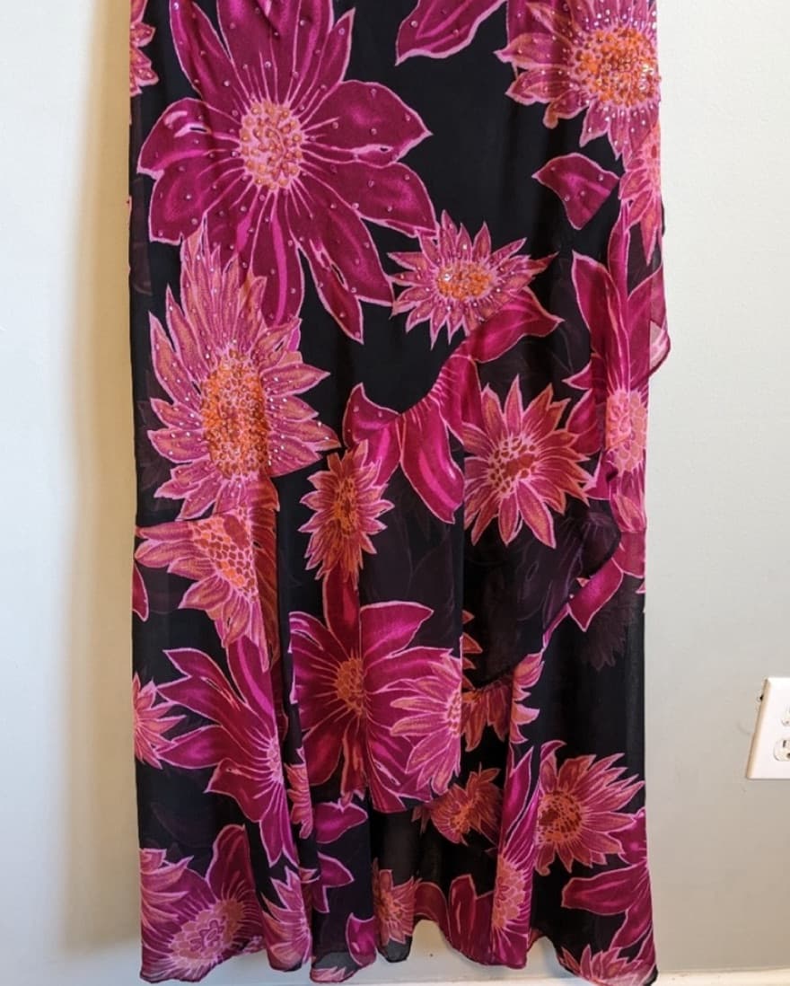 Eva blue Vintage Floral Scoop Neck - Image 3