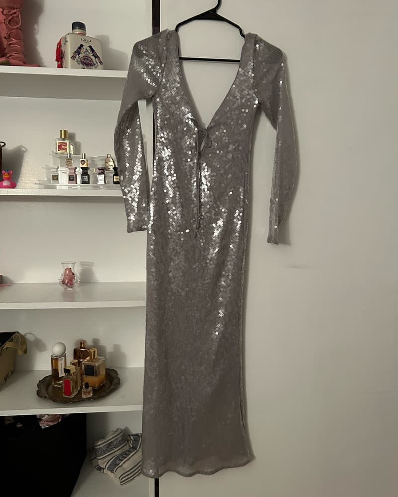 Bardot Sequin Dress - Image 2