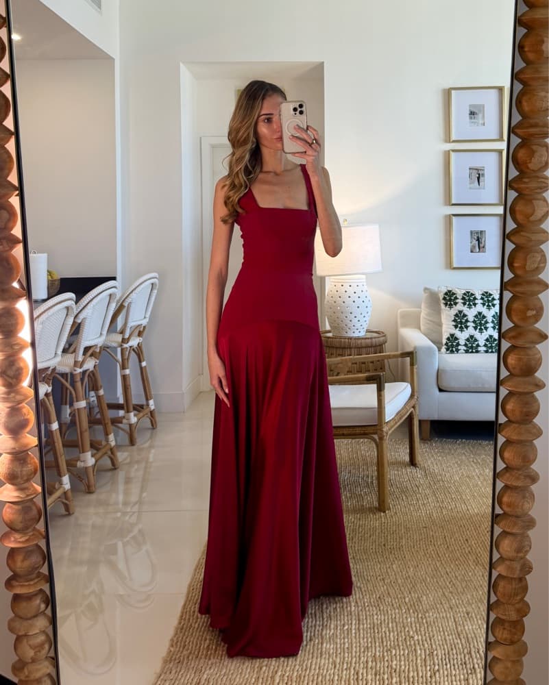 L'Academie by Marianna Sidney Gown | Red Wedding Guest Dress, Red Bridesmaid Dress, Red Formal Dress - Image 1