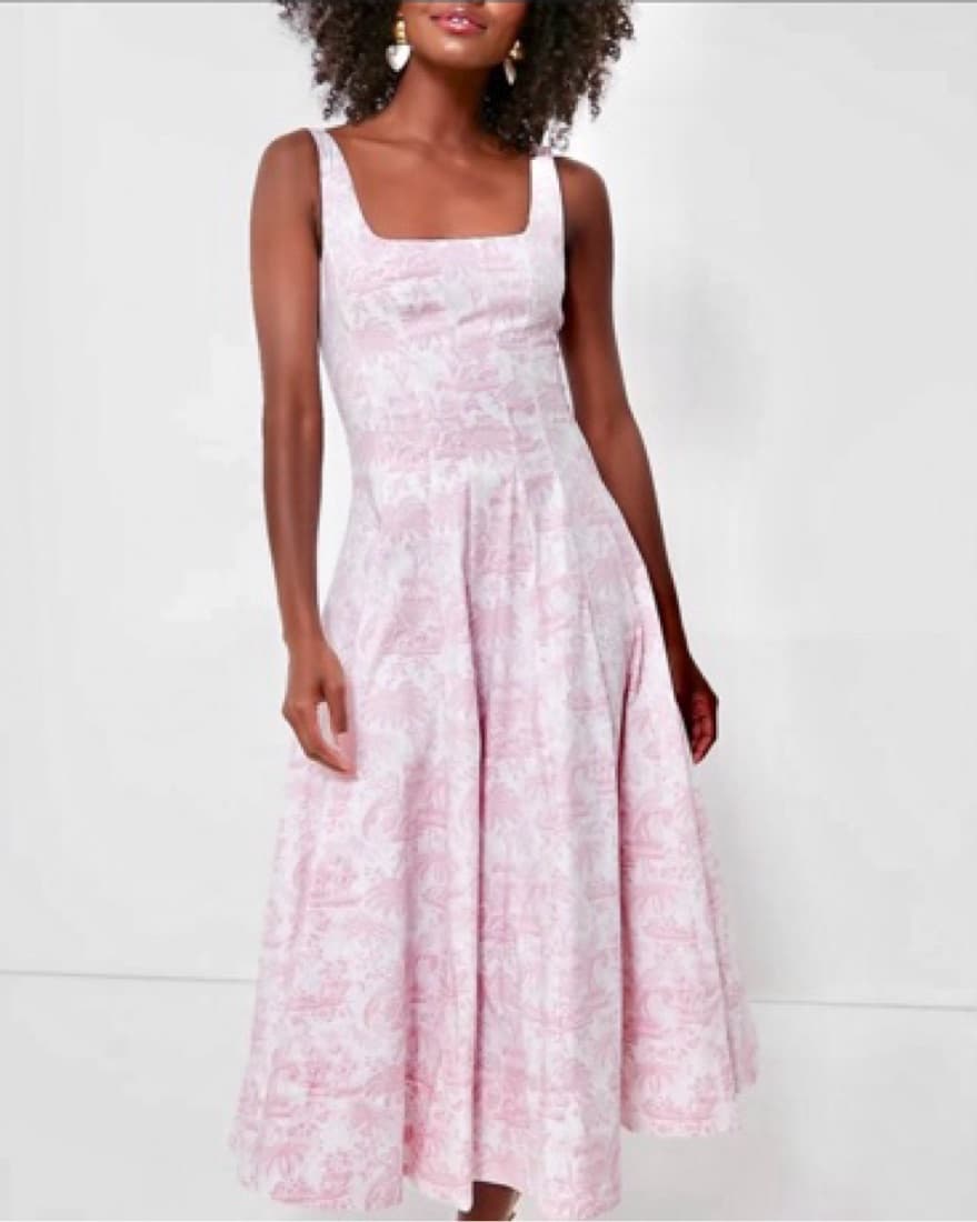 STAUD Wells Dress in Cherry Blossom - Image 1
