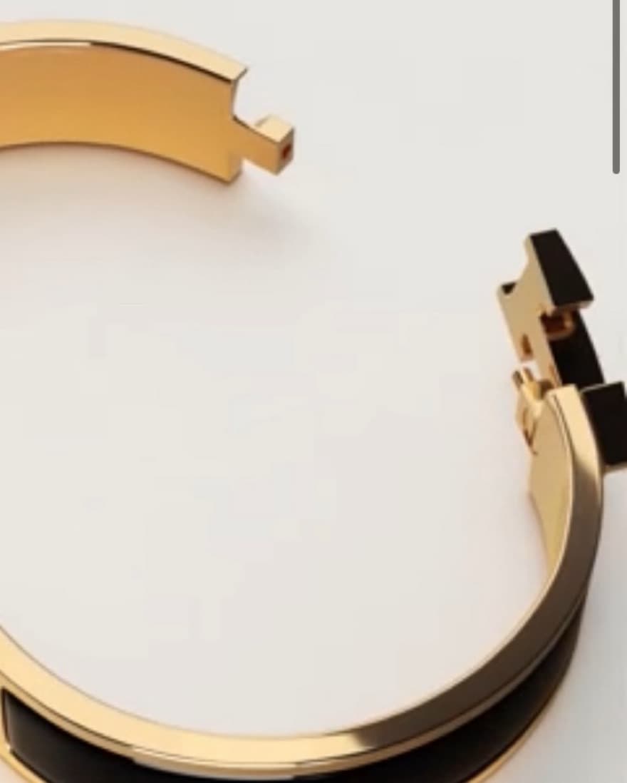 Hermes Black Clic H Bracelet - Image 4