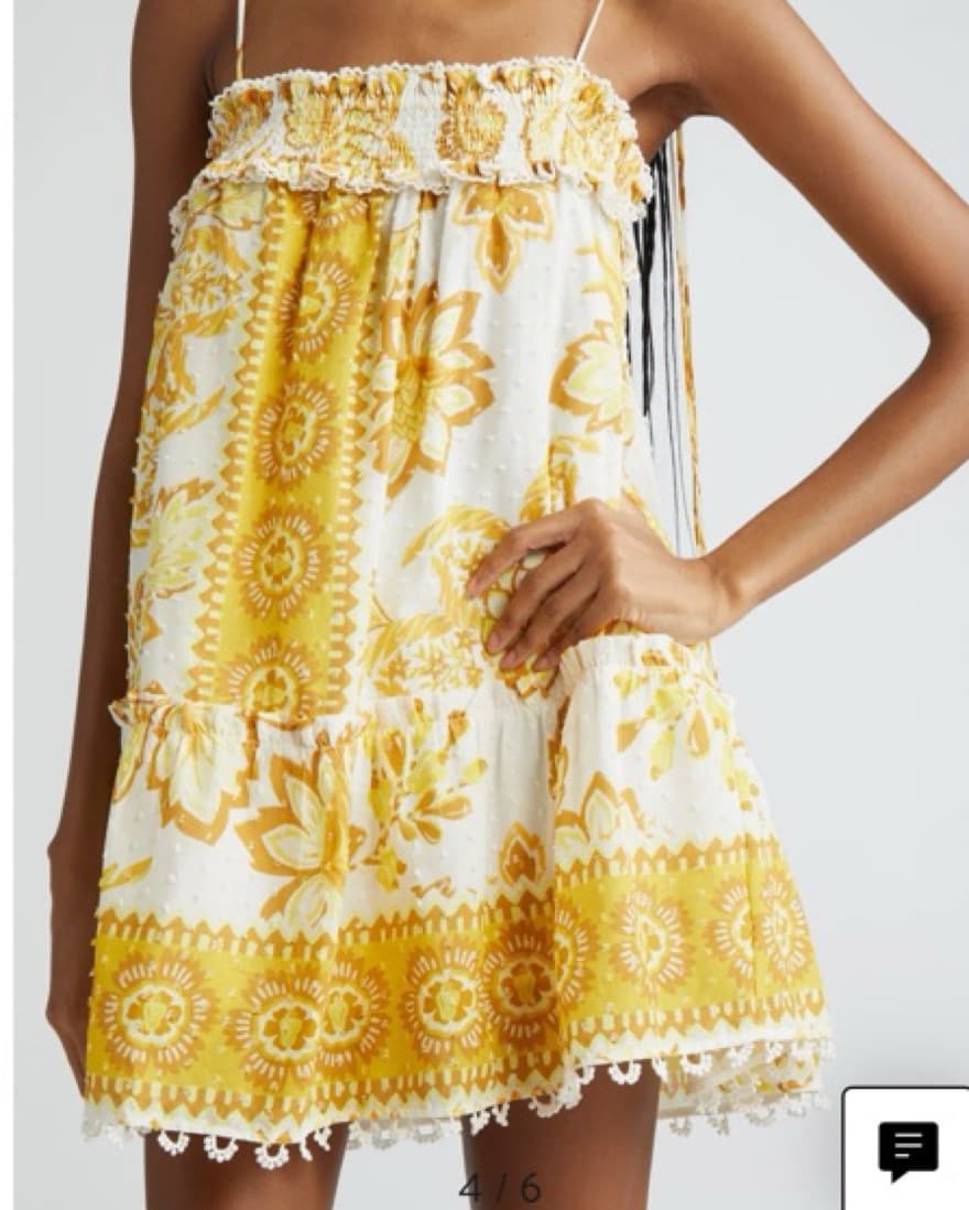 Farm Rio White And Yellow Sundress  - Image 2