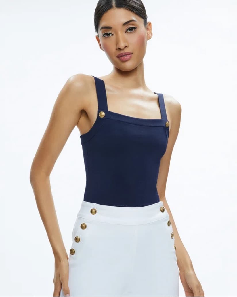 Alice + Olivia Navy Top - Image 1