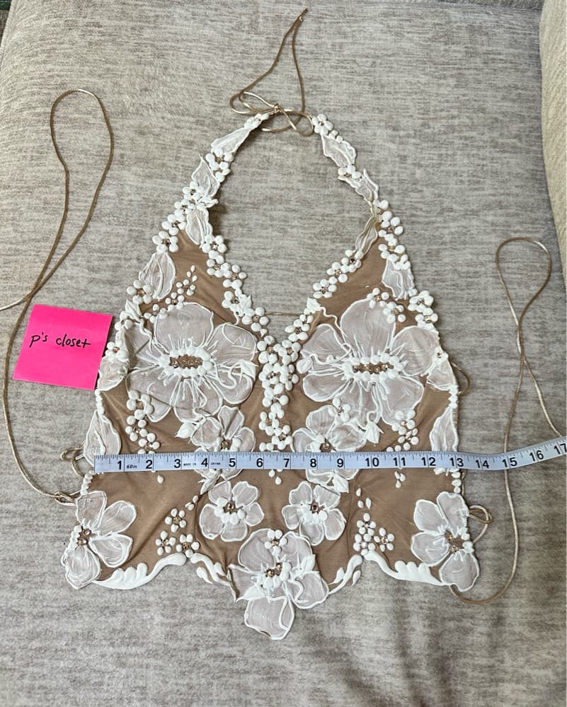 Ema Savahl White Botanica Floral Top - Image 6