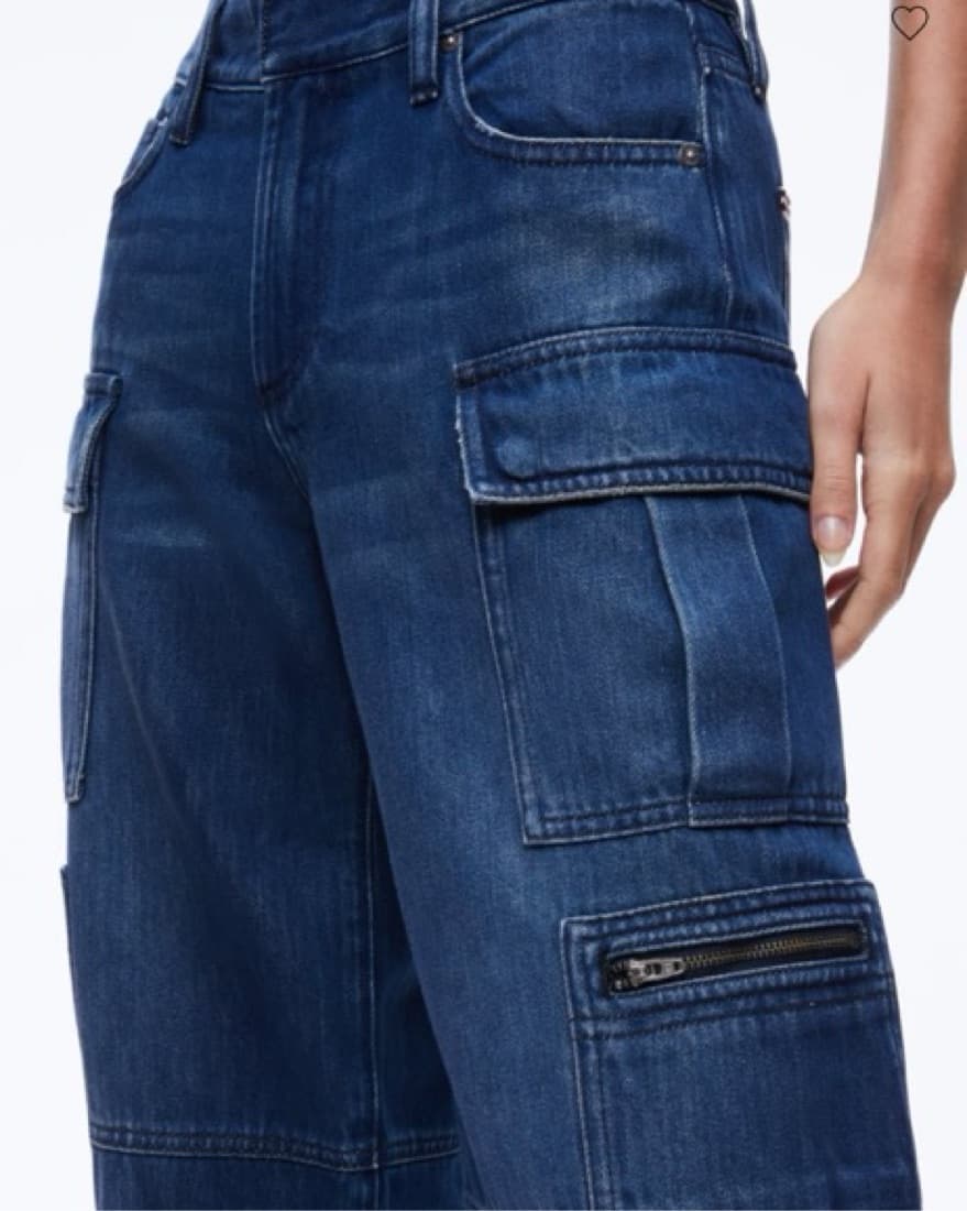 Alice & Olivia Cargo Denim Jeans - Image 4