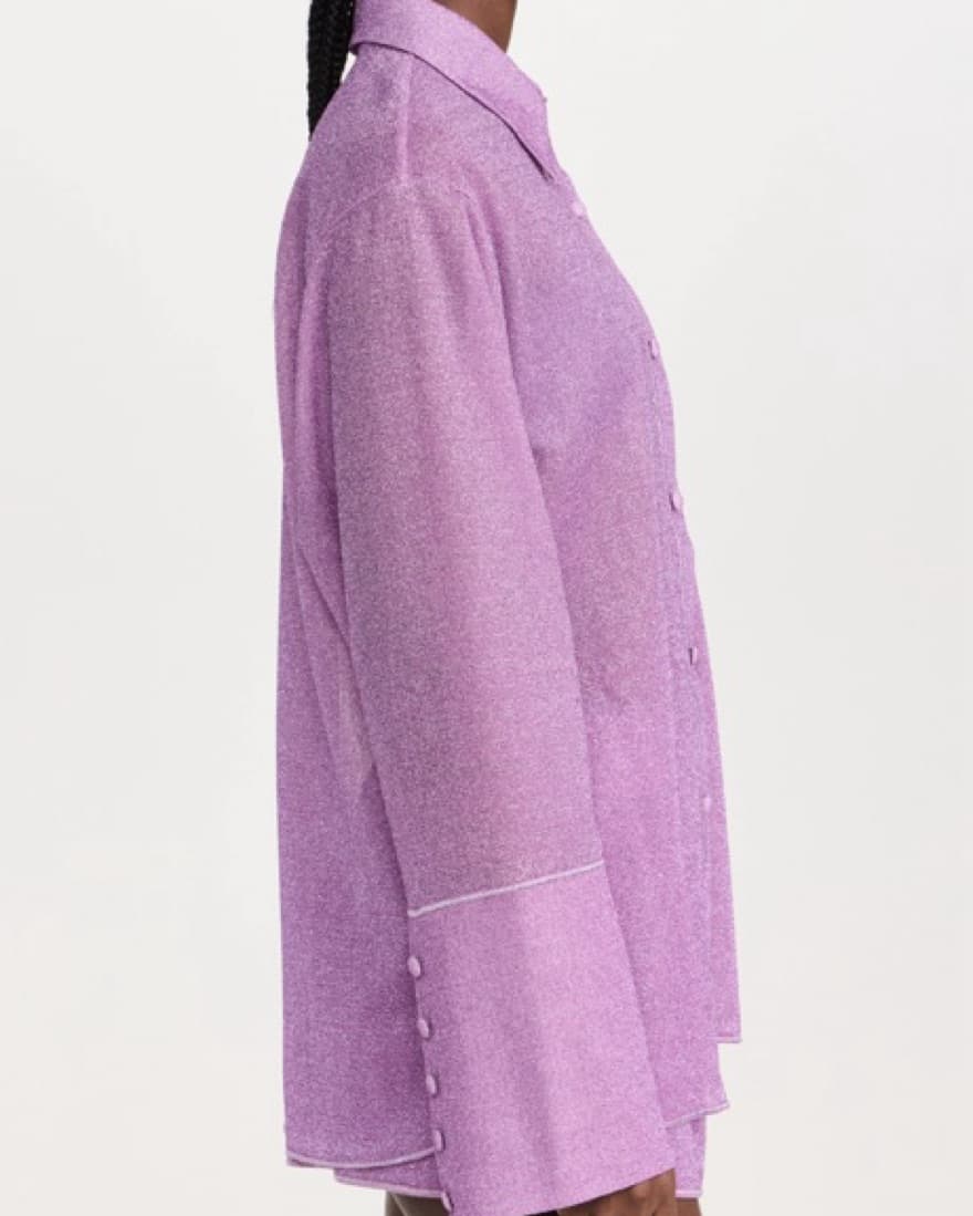 Oseree Lumire Purple Long Shirt - Image 5