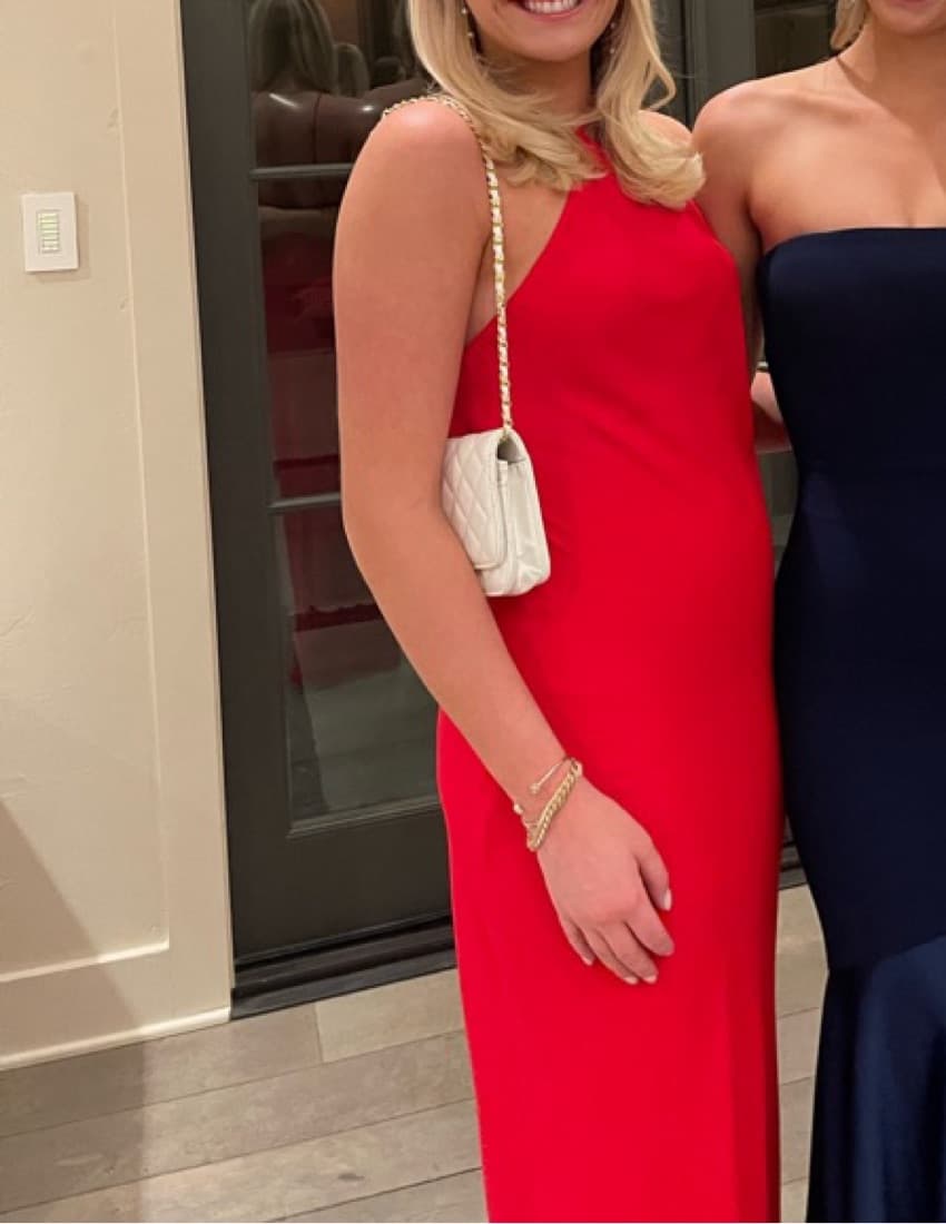 Red Amanda Uprichard Formal Dress - Image 2