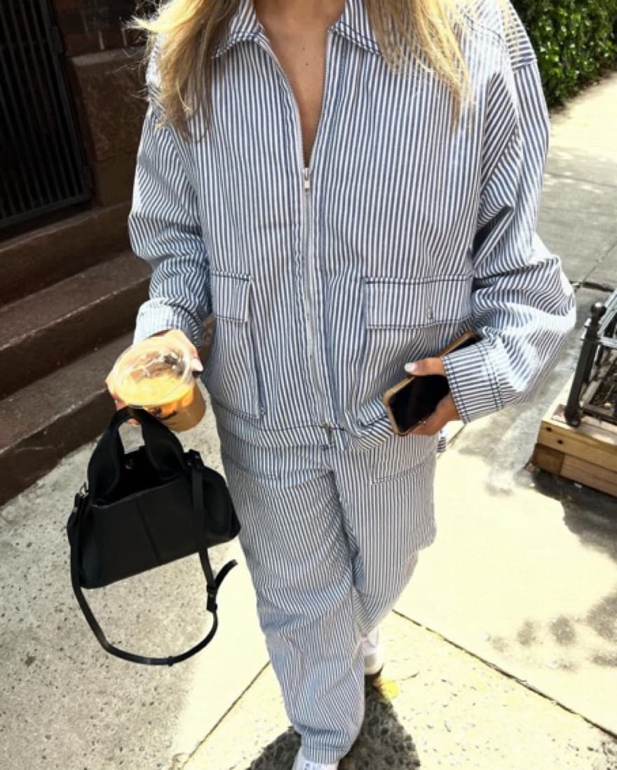 Viral Stripe Denim Set  - Image 1