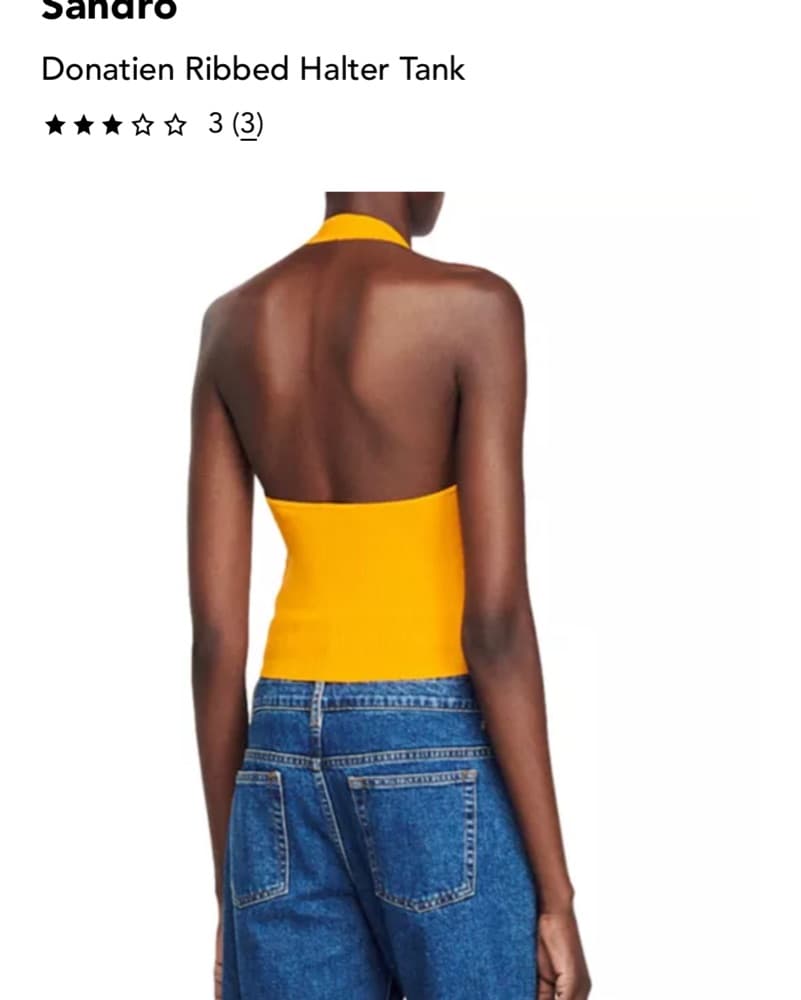 Sandro Donatien Ribbed Halter Tank - Image 2