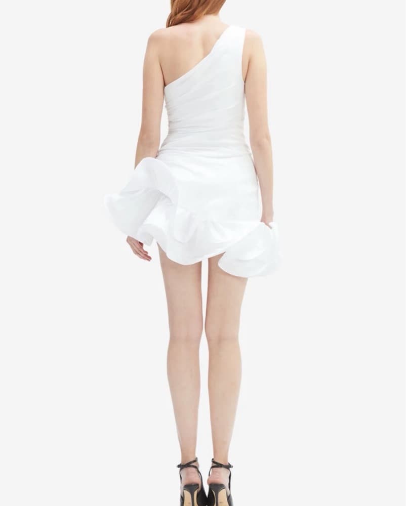 Bardot White One Shoulder Mini Dress - Image 2