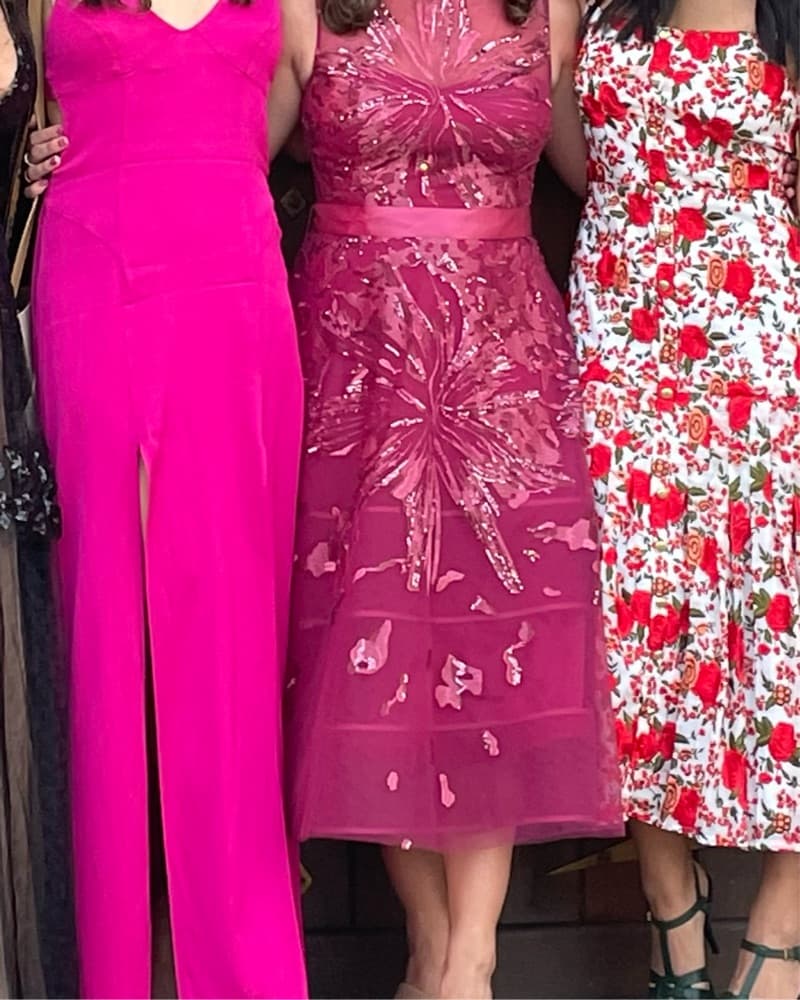 Teri Jon Pink Tea Lenth Dress - Image 1
