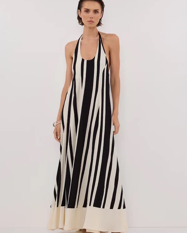 Dissh Beau Striped Halter Dress - Image 1