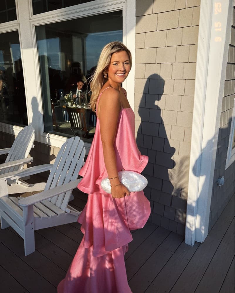 Tilly Tiered Maxi Dress in Pink  - Image 2