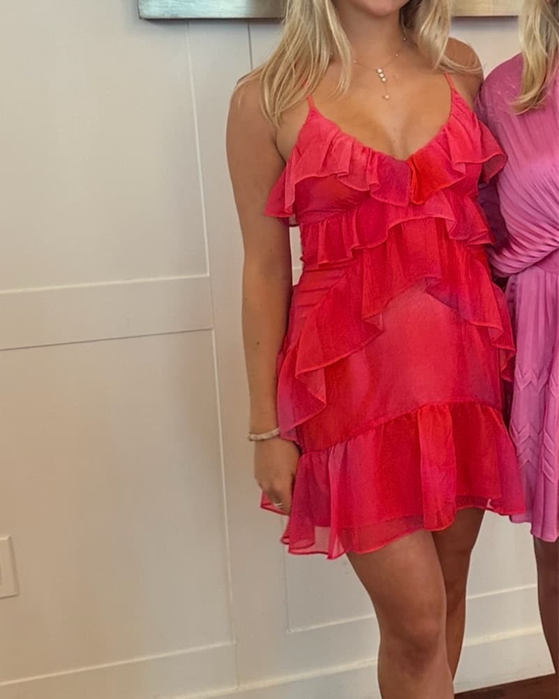 Pink Ombre Mini Dress - Image 2