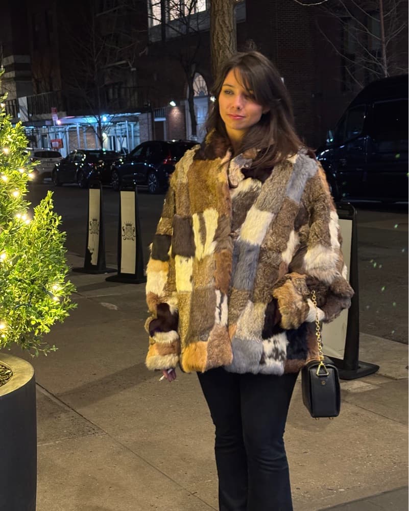 Patchwork Fur Coat - Image 2