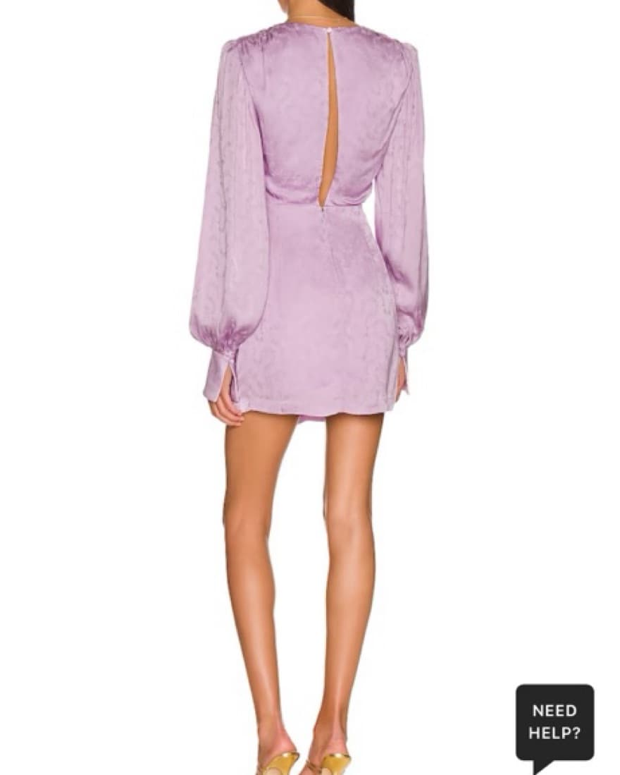 Elaine Mini Dress in Lilac Purple Lovers - Image 2