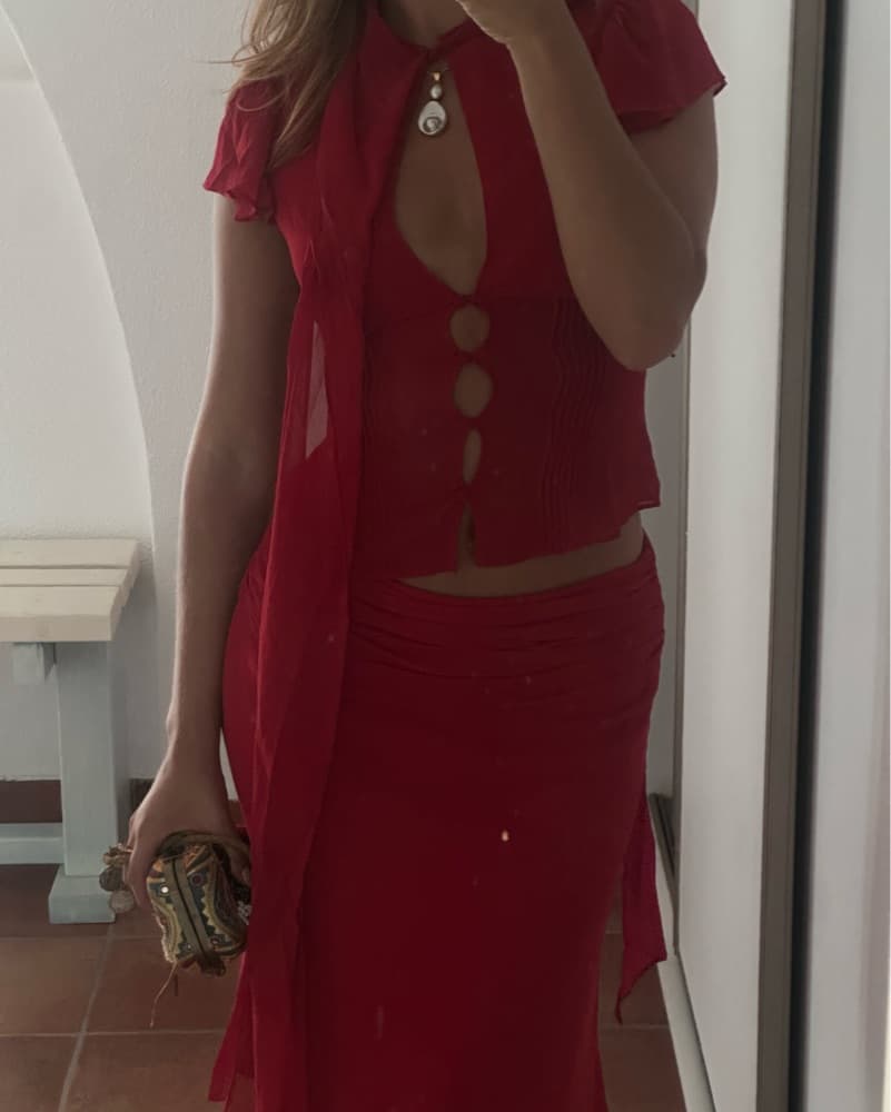 Danielle Guizio Red Set  - Image 3