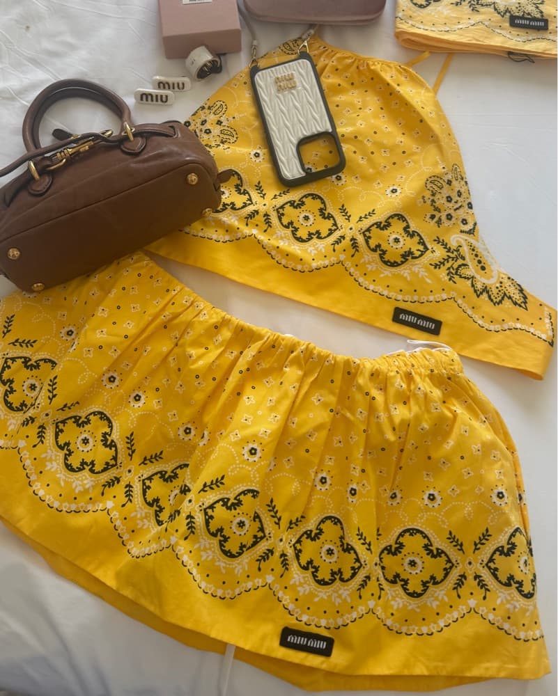 MiuMiu - Yellow Bandana Outfit - Image 2