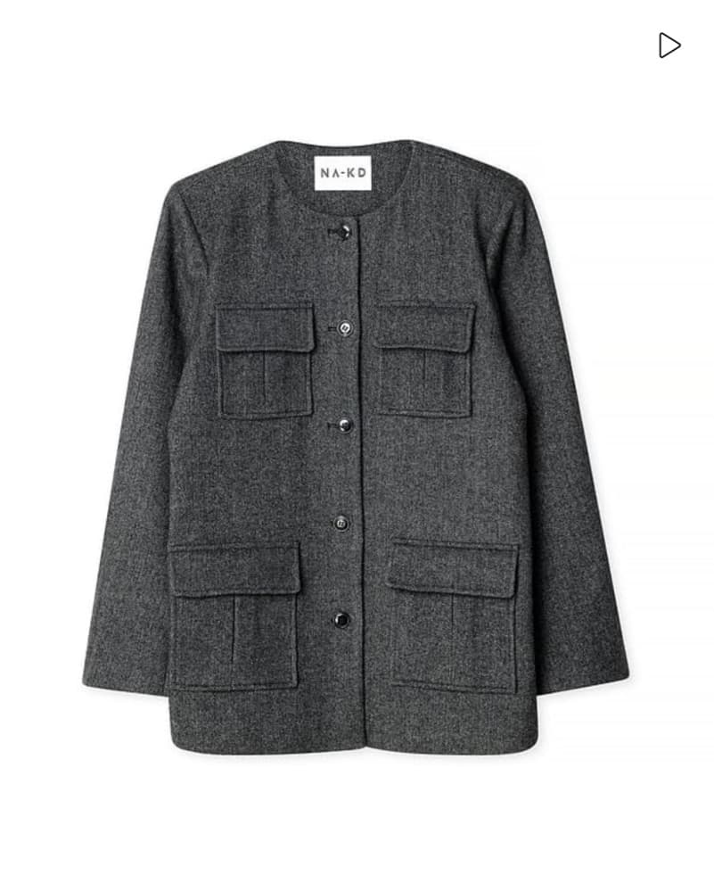 NA-KD Herringbone Jacket - Image 3