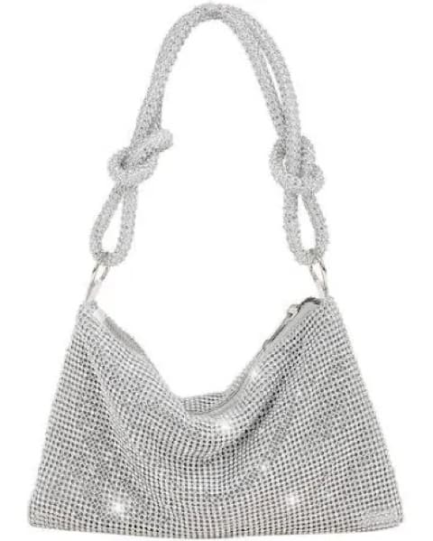 Sparkling Silver Cocktail Bag - Image 1