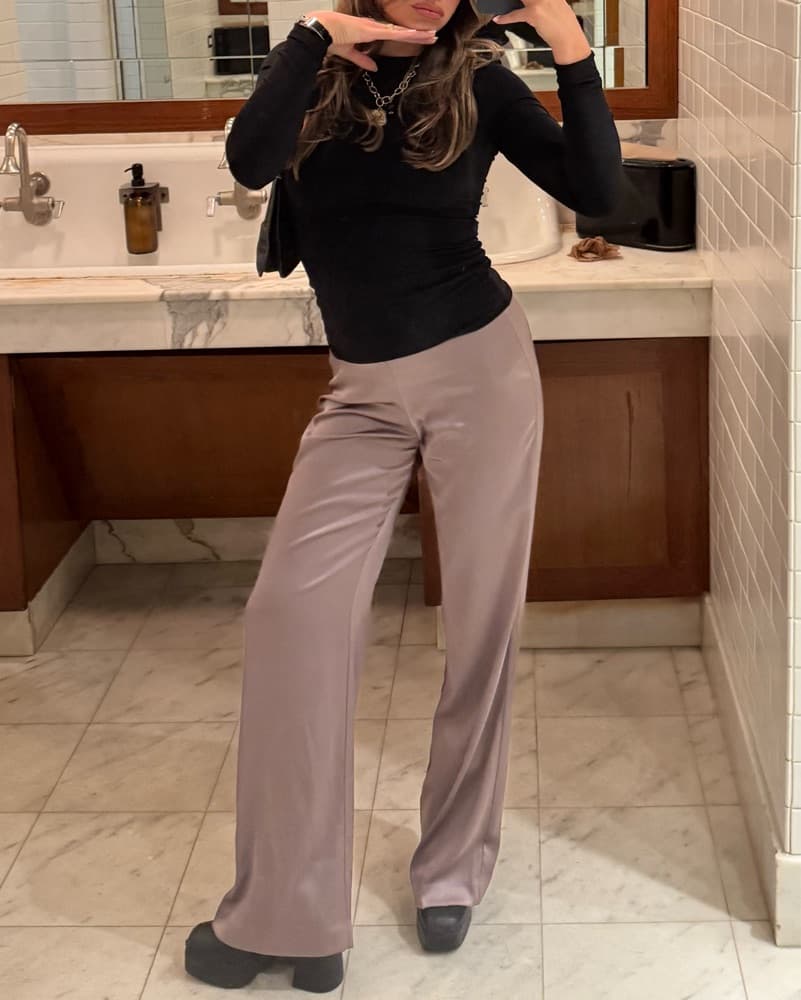 zara silk pants - Image 3