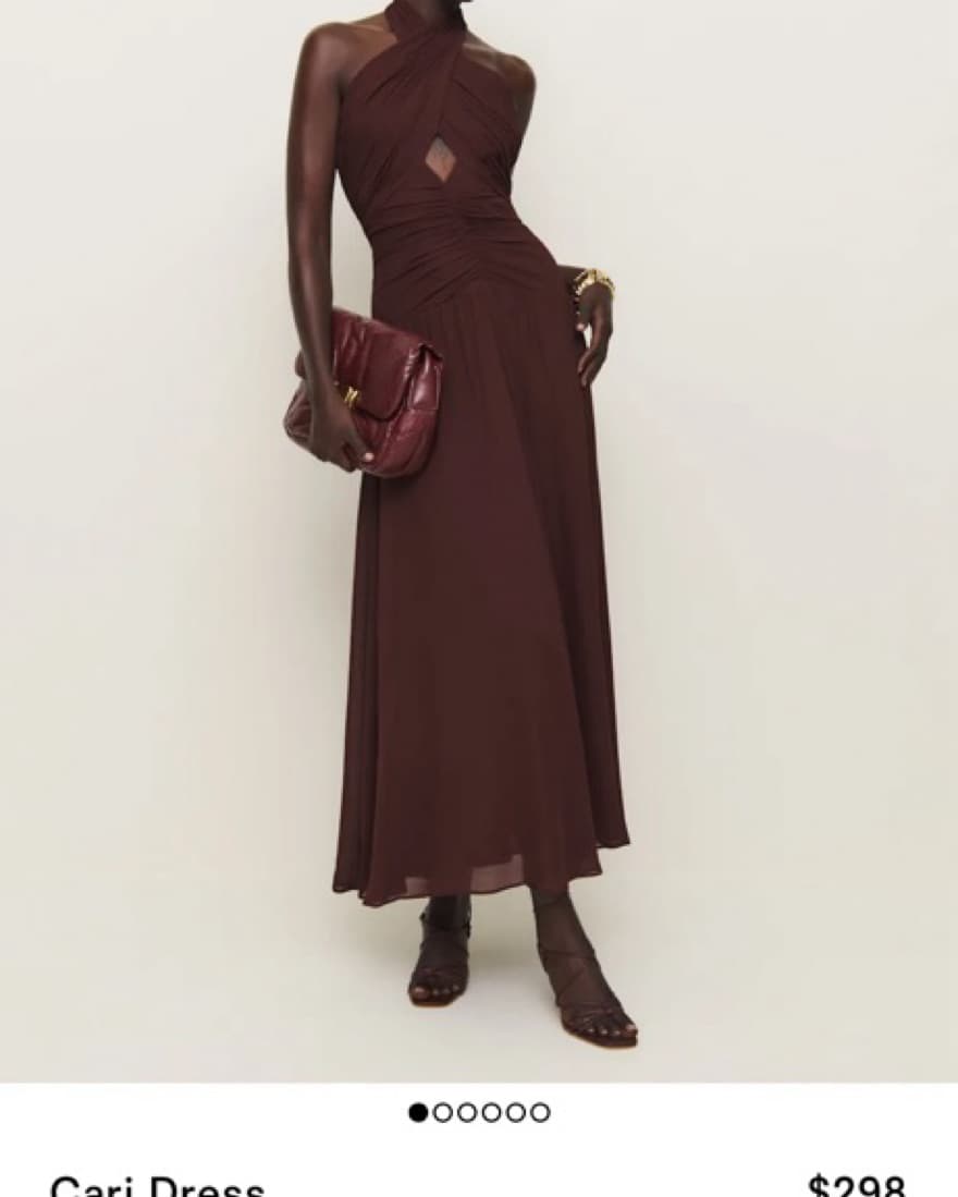 Elegant Mahogany Maxi Dress - Image 1