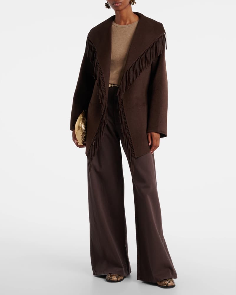 Simkhai Fringe-Accented Wool Coat - Image 1