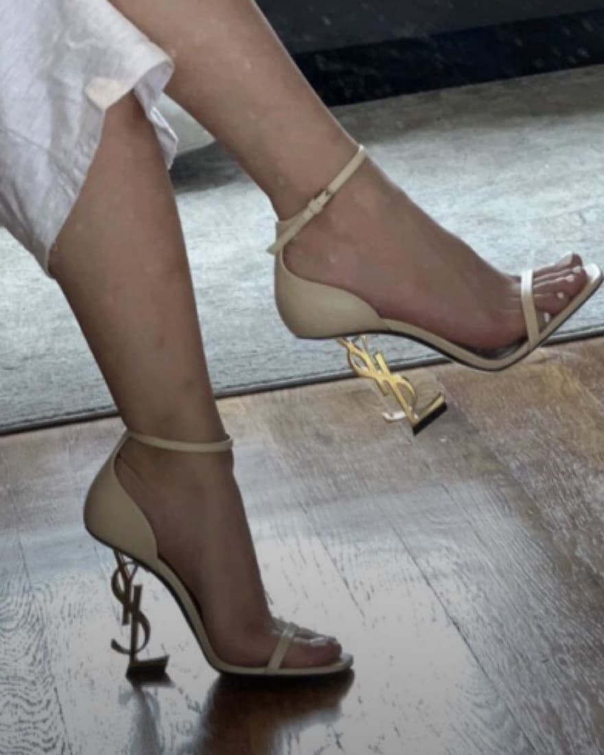 SAINT LAURENT OPYUM 100mm HEEL SANDALS - Image 2