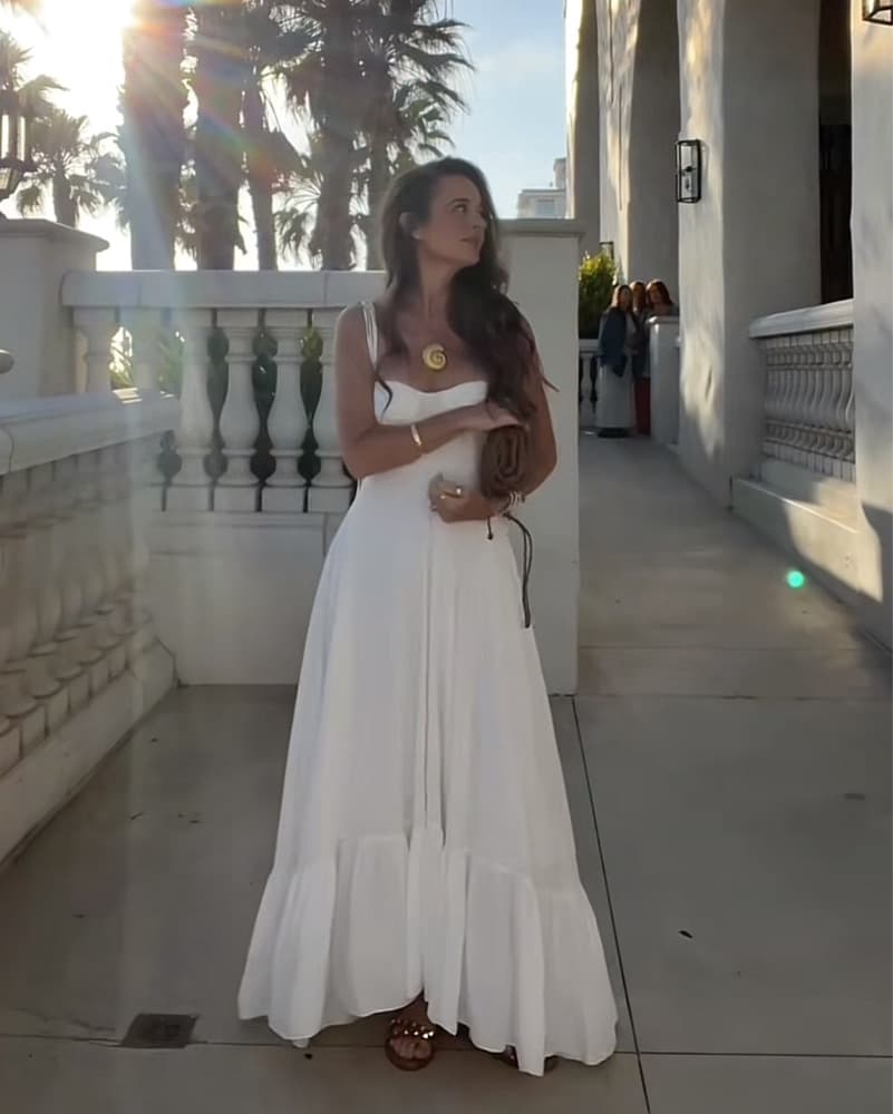Zara White Maxi Dress - Image 1