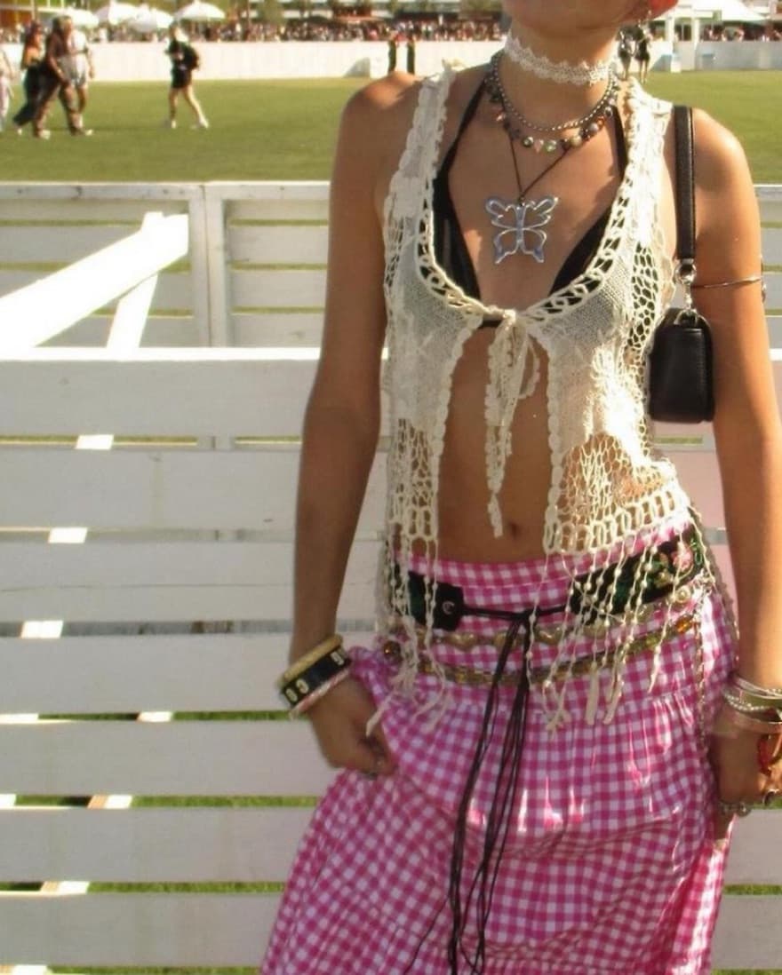 Vintage Betsey Johnson Crochet Vest Top - Image 2