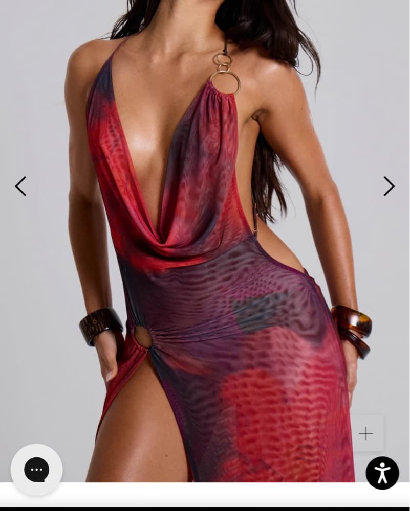 Jaded London | Sedona Red Maxi Dress - Image 3
