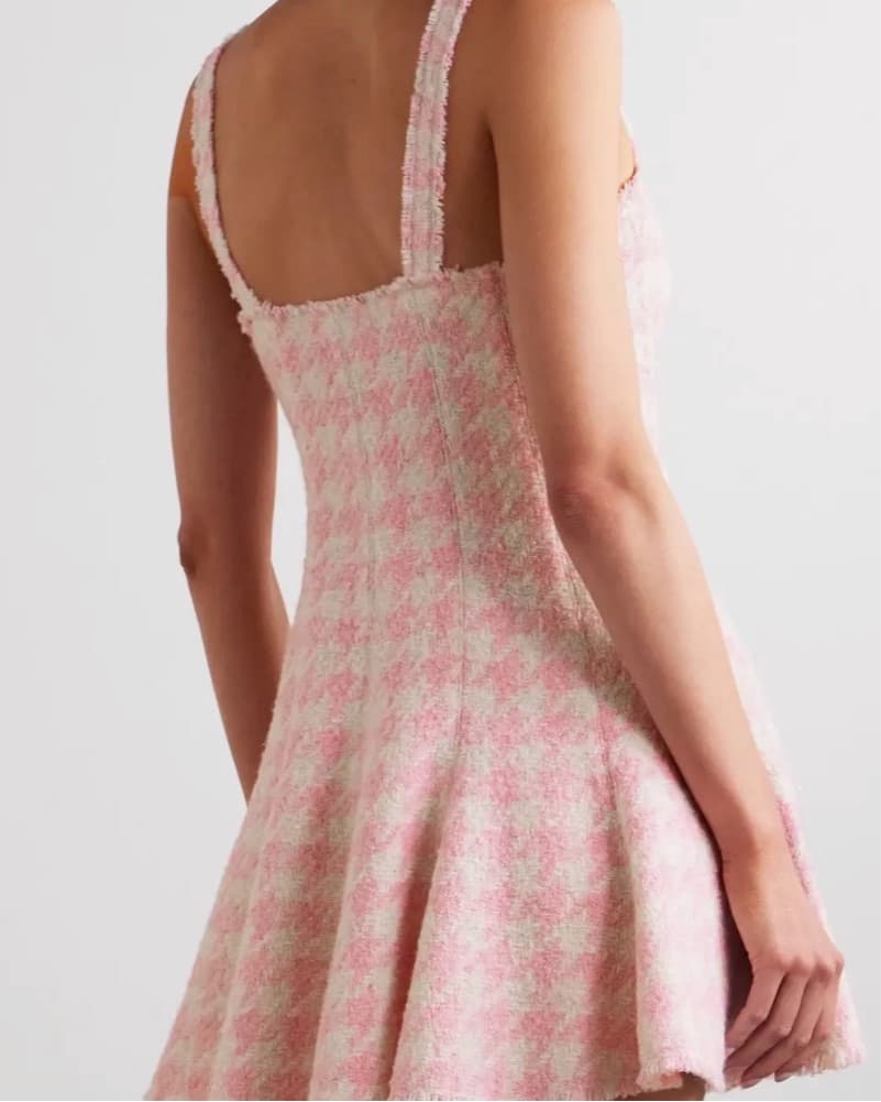Josalie Frayed Tweed Mini Dress - Image 2