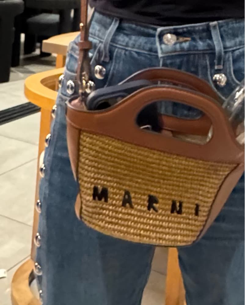 Marni Mini Raffia Basket Bag - Image 2