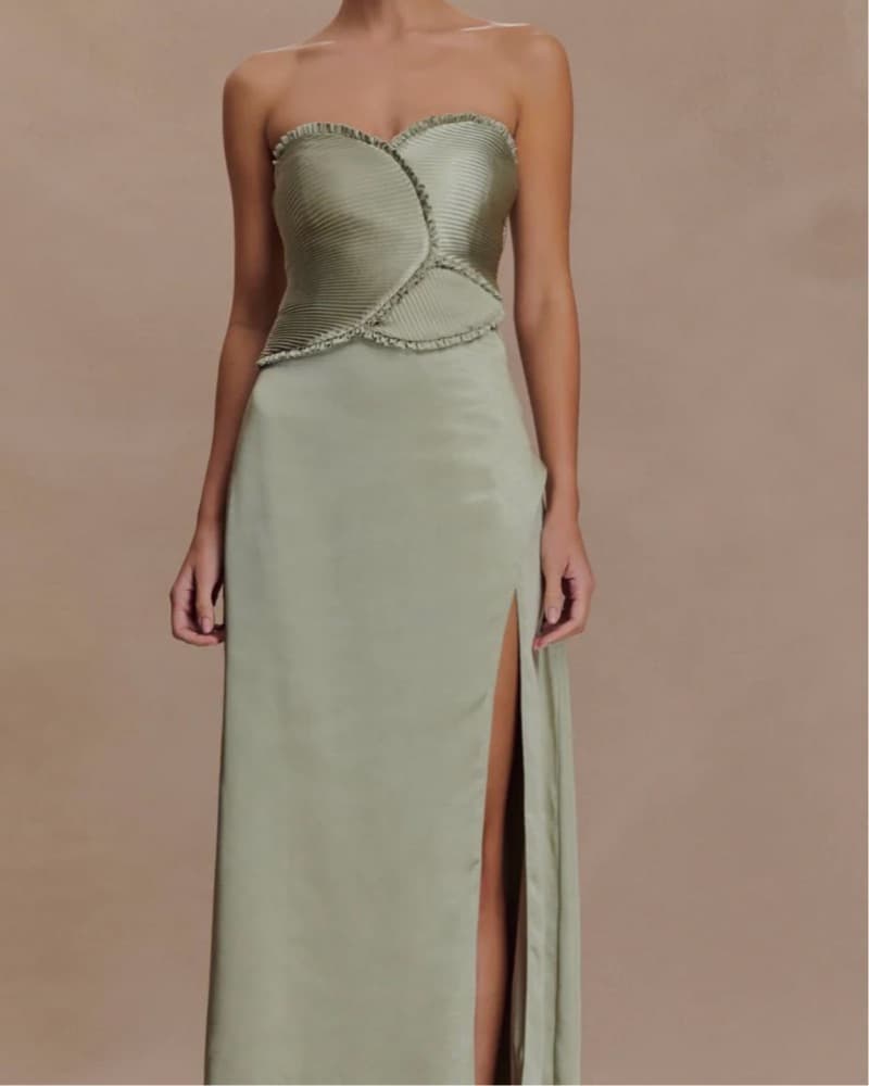 Elegant Satin Maxi Dress - Image 1