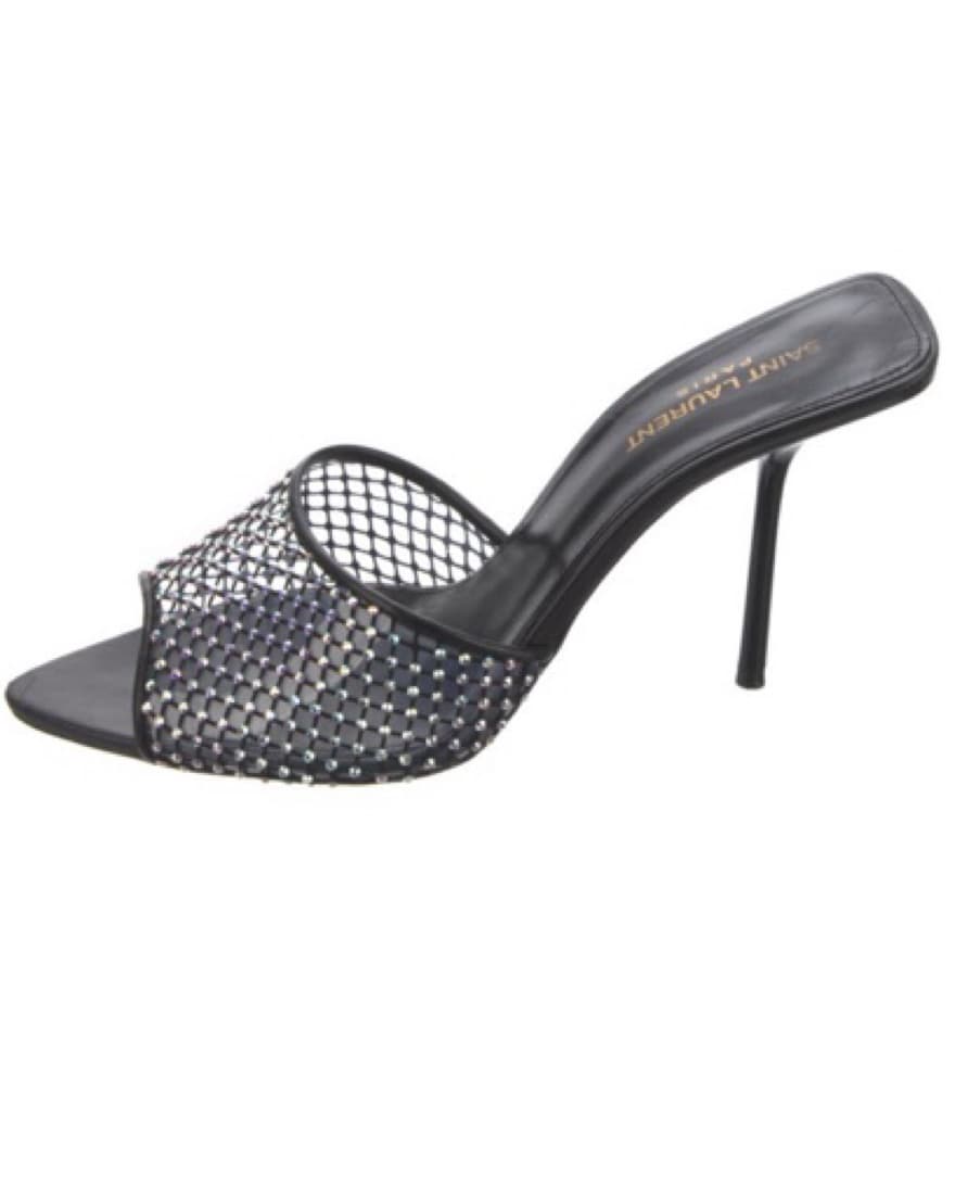 Saint Laurent Rhinestone Stiletto Mules - Image 3