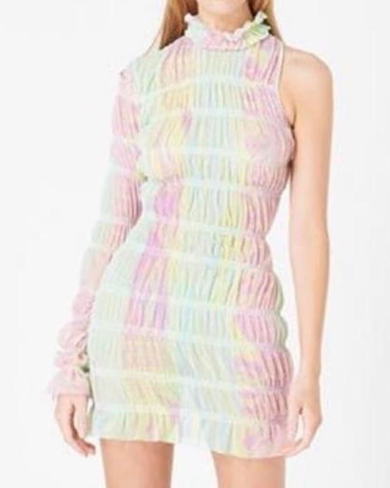 Roberta Einer Pastel Pleated Mini Dress - Image 1