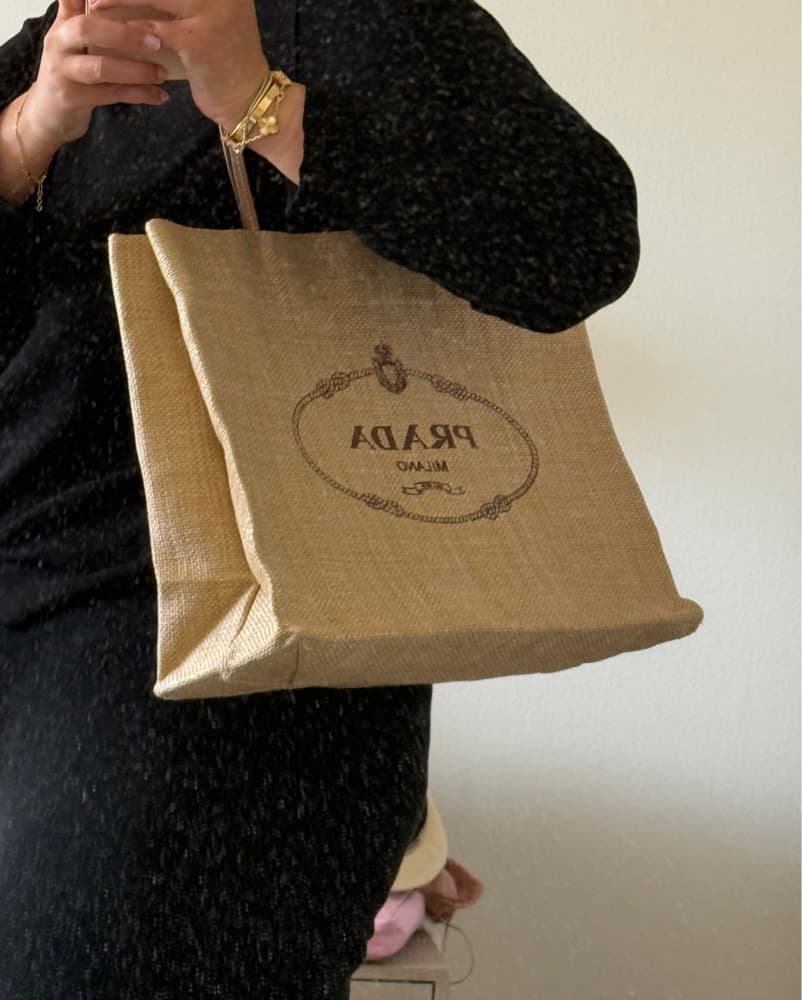 Prada Raffia Tote (Authentic) - Image 5