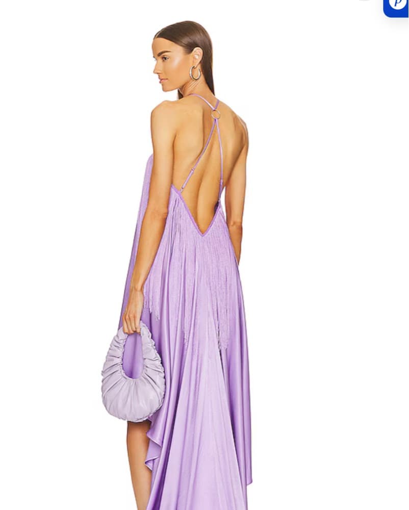REVOLVE Lavender High-Low Halter Dress - Image 2