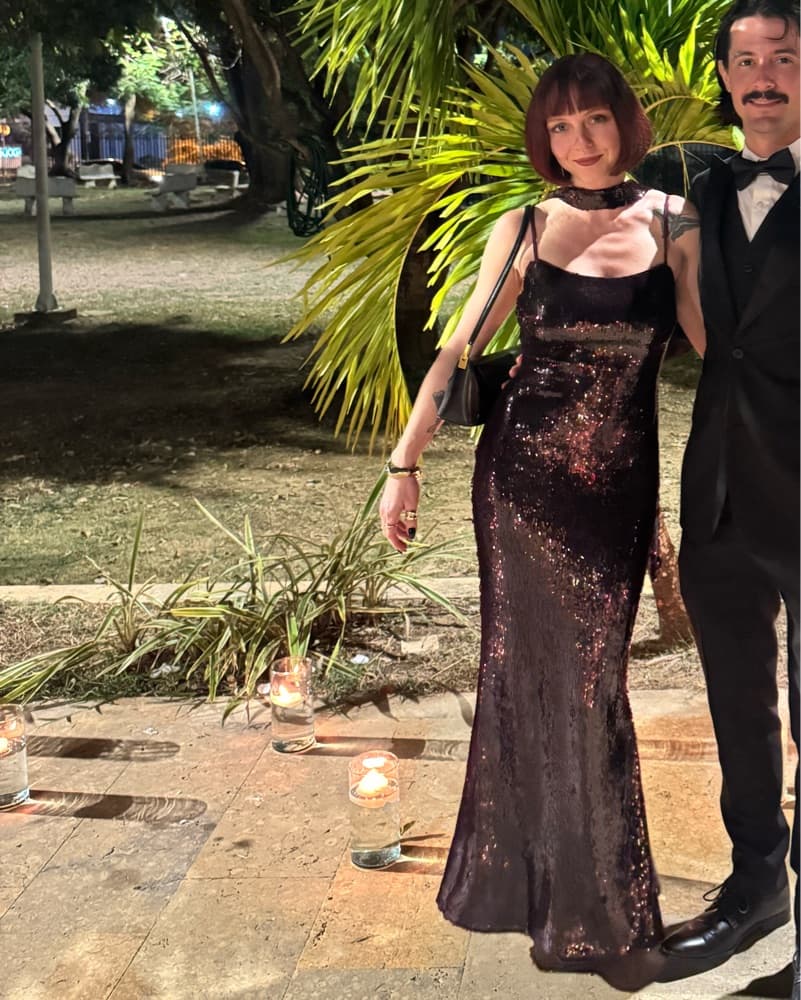 Merlot Sequin Dress - Image 4
