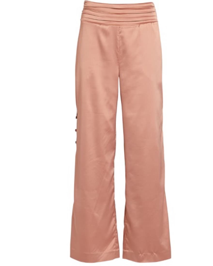 JONATHAN SIMKHAI Satin Wide-Leg Trousers - Image 4