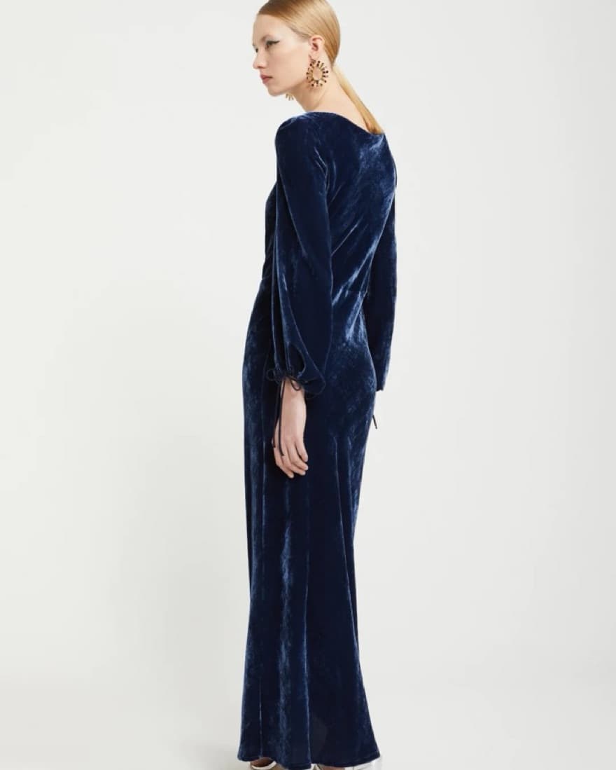 Blue Velvet Gown - Image 1