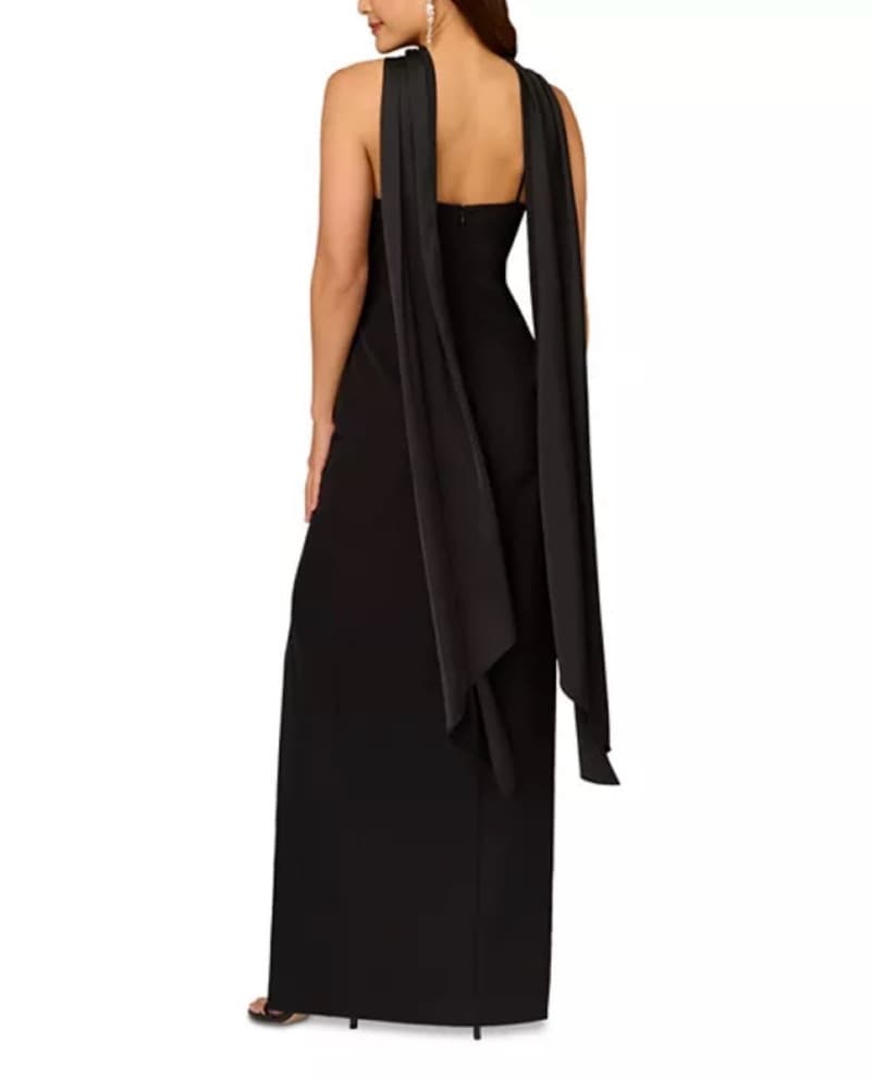 Aidan Mattox Scarf Column Dress - Image 3
