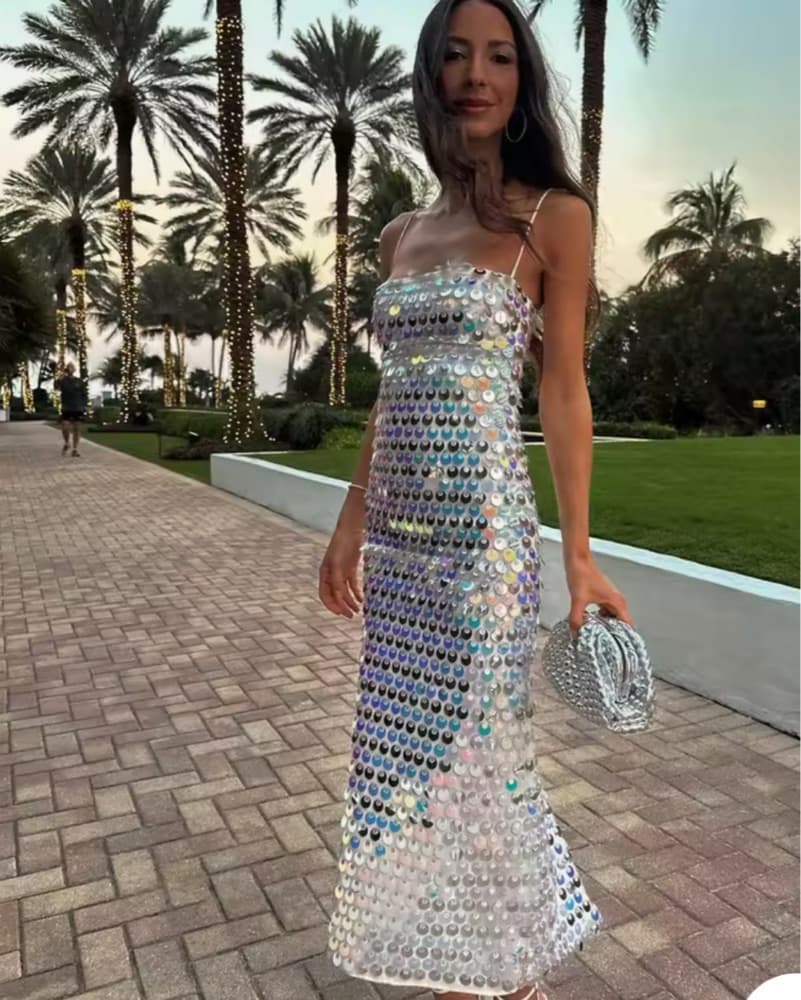 Midi Disc Dress In S - Image 1